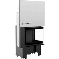 Kamineinsatz aus Stahl KRATKI VNP 610/430 9kW Ø200 mit Schiebetür schwarz Verkleidung von KRATKI