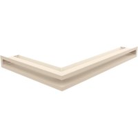 Kratki - Kamin Luftgitter Warmluftgitter Luftleiste Eck 4 Farben 600x400x60 mm Rechts Gitter Cream von KRATKI