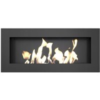 Wandkamin Bioethanol DELTA SLIM TÜV schwarz von KRATKI