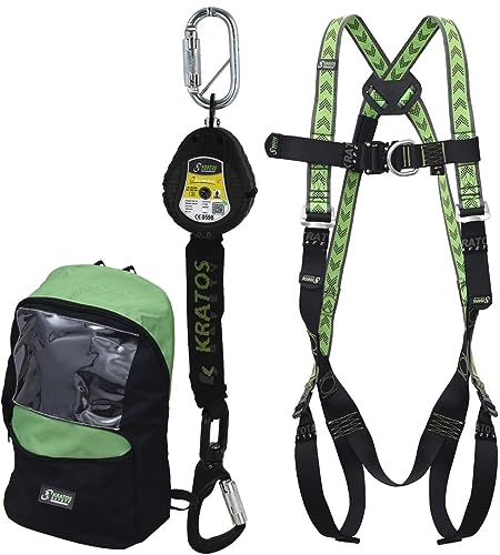 Kratos Safety Hubsteiger Sicherheitsset, Fallschutz-Set mit Gurt EN361, Höhensicherungsgerät, Rucksack, PSA Kratos Safety Hubsteiger Sicherheitsset, Fallschutz-Set mit Gurt EN361, Höhensicherungsgerät, Rucksack, PSA von Kratos