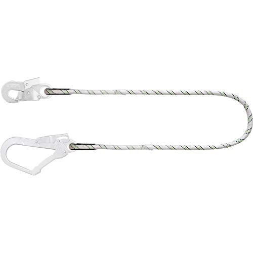 Kratos Safety Rückhalteverbindungsmittel aus Kernmantelseil, 1,5 m, mit Stahlkarabiner und Gerüsthaken, EN354, PSA Kratos Safety Rückhalteverbindungsmittel aus Kernmantelseil, 1,5 m, mit Stahlkarabiner und Gerüsthaken, EN354, PSA von Kratos