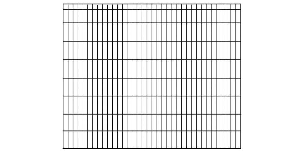 KRAUS Doppelstabmattenzaun Dino-Pro DS-60x40, (Set), anthrazit, 160 cm hoch, 10 Elemente für 20 m, 11 Pfosten von KRAUS