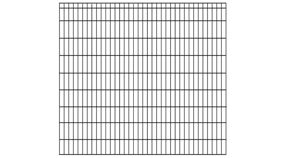 KRAUS Doppelstabmattenzaun Dino-Pro DS-60x40, (Set), anthrazit, 180 cm hoch, 15 Elemente für 30 m, 16 Pfosten von KRAUS