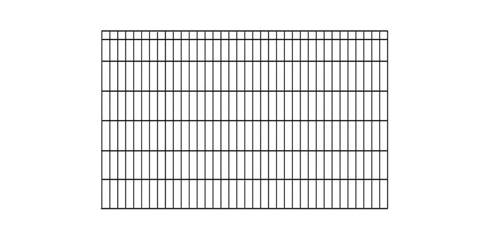 KRAUS Doppelstabmattenzaun Dino-Pro DS-60x40, anthrazit, 120 cm hoch, 2 m Verlängerungsmatte, 1 Pfosten von KRAUS