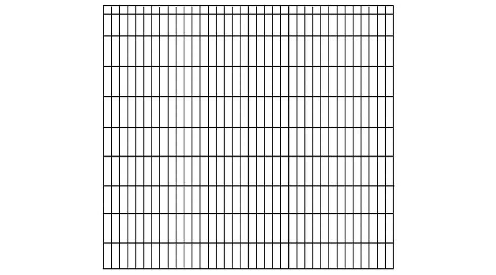 KRAUS Doppelstabmattenzaun Dino-Pro DS-60x40, anthrazit, 180 cm hoch, 2 m Verlängerungsmatte, 1 Pfosten von KRAUS