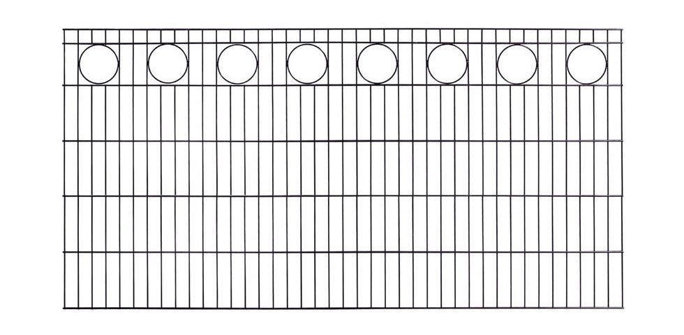 KRAUS Doppelstabmattenzaun Schmuckmatte-60x40, (Set), anthrazit, 100 cm hoch, 15 Elemente für 30 m, 16 Pfosten von KRAUS