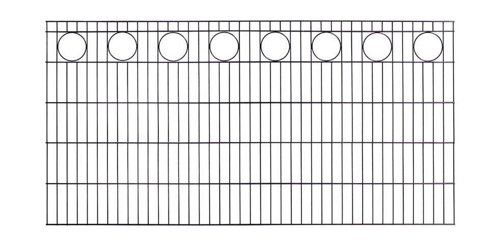 KRAUS Doppelstabmattenzaun Schmuckmatte-60x40, anthrazit, 100 cm hoch, 2 m Verlängerungsmatte, 1 Pfosten von KRAUS