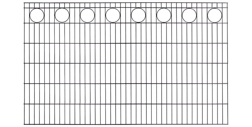 KRAUS Doppelstabmattenzaun Schmuckmatte-60x40, anthrazit, 120 cm hoch, 2 m Verlängerungsmatte, 1 Pfosten von KRAUS