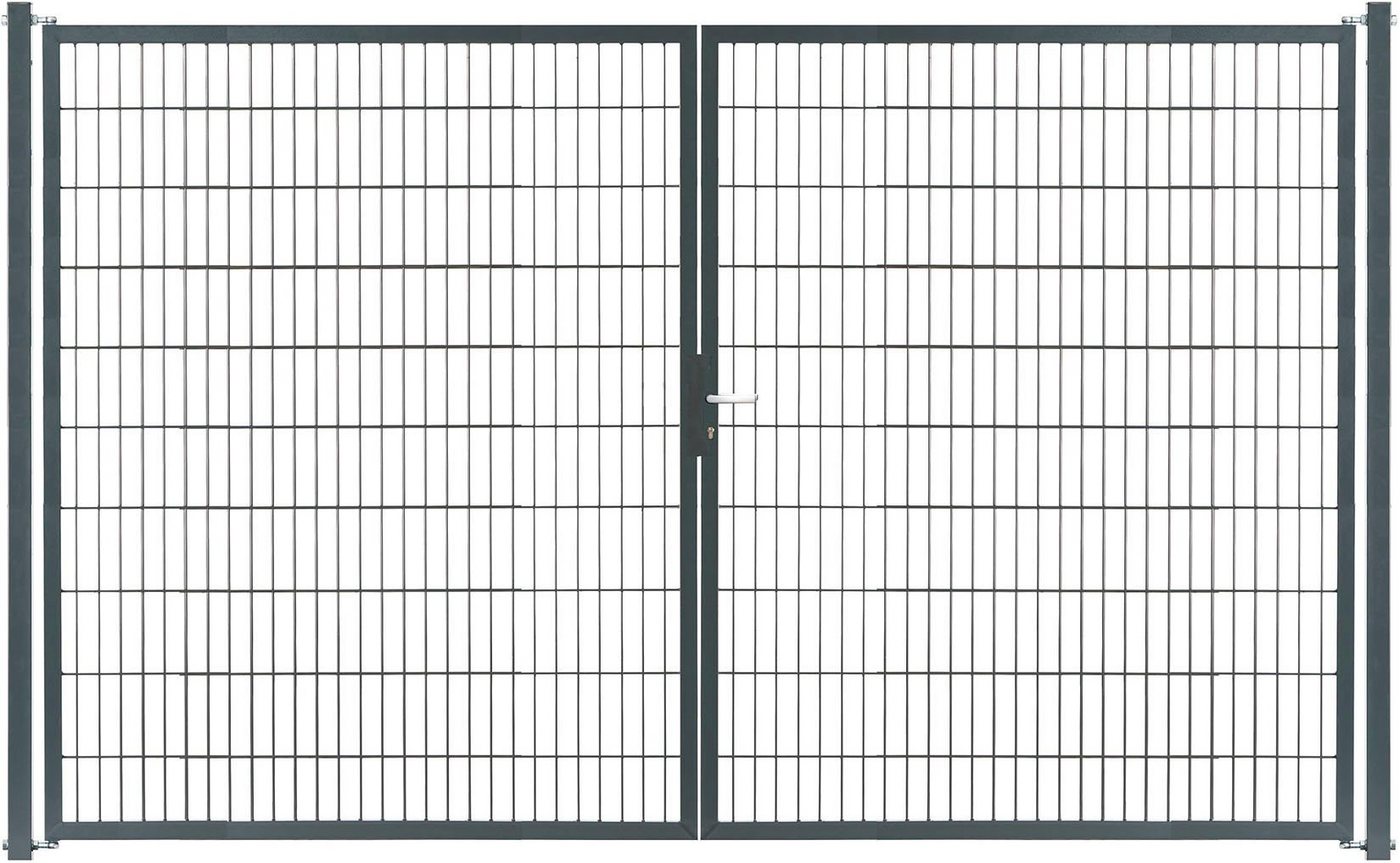 KRAUS Zaundoppeltür Kombitor, BxH: 298,4x200 cm, Komplett inkl. Torpfosten 8x8 cm von KRAUS