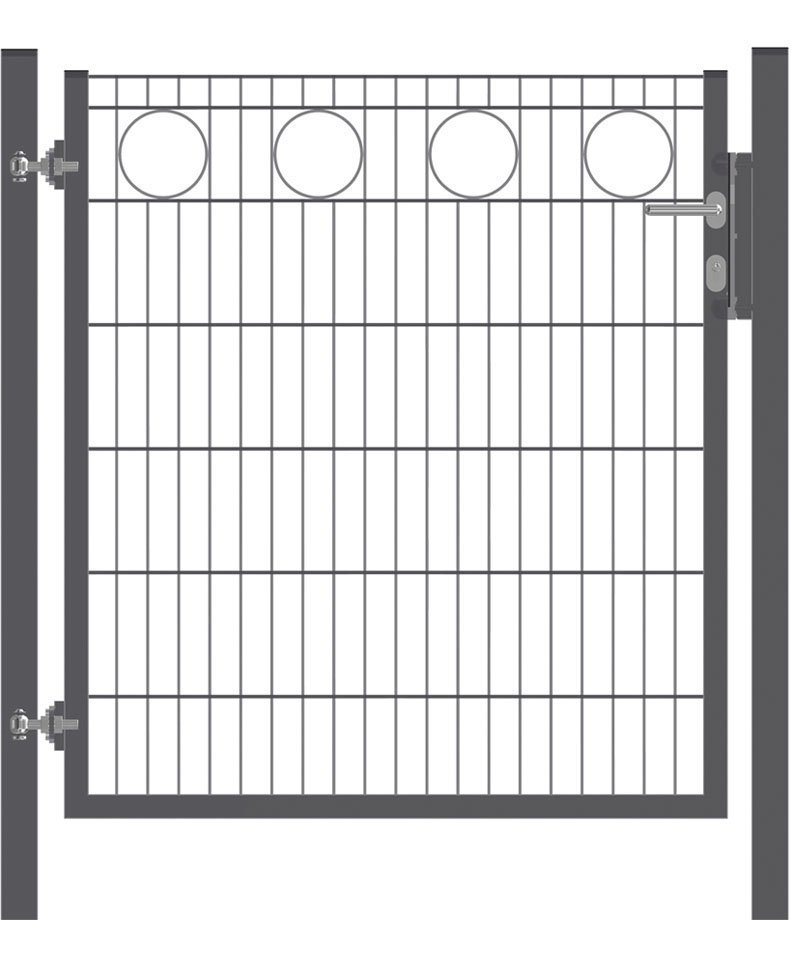 KRAUS Zauneinzeltür Bali, BxH: 120x120 cm, Komplett inkl. Torpfosten 6x6 cm von KRAUS