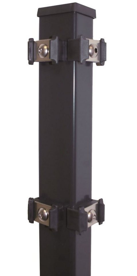 KRAUS Zaunpfosten Modell P mit Edelstahlplättchen, Zaunpfosten 4x6x160 cm, für Höhe 103 cm von KRAUS