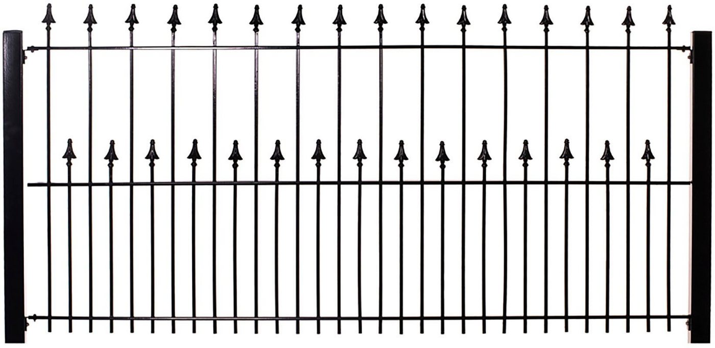 KRAUS Zierzaun Zierzaun-60x60, (Set), schwarz, 100 cm hoch, 10 Elemente für 20 m, 11 Pfosten von KRAUS