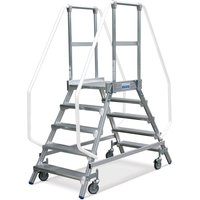 KRAUSE® Podesttreppe, 2-seitig, verfahrbar, Standhöhe 1,45 m von KRAUSE®