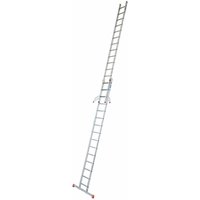 Monto Fabilo Alu Schiebeleiter Anlegeleiter 2x15 Sprossen Leiter 2-teilig - Krause von KRAUSE