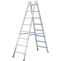 Krause STABILO® 801753 Aluminium Stufen-Doppelleiter Arbeitshöhe (max.): 6.25m Silber DIN EN 131 2 von KRAUSE