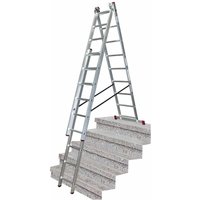 Krause Corda Vielzweckleiter 3x9 Sprossen Mehrzweckleiter mit Treppenfunktion von KRAUSE SYSTEMS