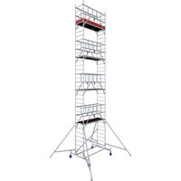 KRAUSE Fahrgerüst »ProTec«, Arbeitshöhe: 10,30 m, max. 200 kg/m², Aluminium - silberfarben von KRAUSE