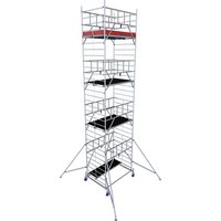 KRAUSE Fahrgerüst »ProTec«, Arbeitshöhe: 9,30 m, max. 200 kg/m², Aluminium - silberfarben von KRAUSE