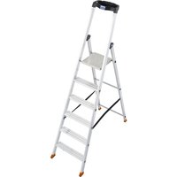 KRAUSE Stufen-Stehleiter »MONTO Solido«, 6 Sprossen, Aluminium - silberfarben KRAUSE Stufen-Stehleiter »MONTO Solido«, 6 Sprossen, Aluminium - silberfarben von KRAUSE