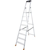 KRAUSE Stufen-Stehleiter »MONTO Solido«, 8 Sprossen, Aluminium - silberfarben KRAUSE Stufen-Stehleiter »MONTO Solido«, 8 Sprossen, Aluminium - silberfarben von KRAUSE
