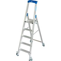 KRAUSE Stufen-Stehleiter »STABILO«, 5 Sprossen, Aluminium - silberfarben KRAUSE Stufen-Stehleiter »STABILO«, 5 Sprossen, Aluminium - silberfarben von KRAUSE