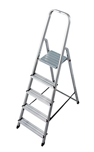 Krause 000729 Aluminium Stufen-Stehleiter Arbeitshöhe (max.): 3.00m Silber 4.3kg von KRAUSE