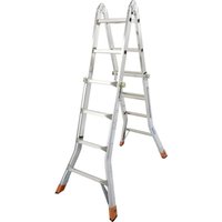 Aluminium-Gelenk-Teleskopleiter monto TeleMatic 5 m Doppelstufenleiter - Krause von KRAUSE