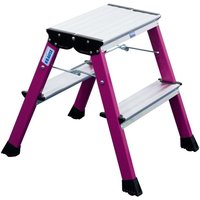 Krause - Aluminium-Klapptritt monto Rolly pink 2,45 m Klappleiter von KRAUSE