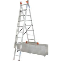 Aluminium-Vielzweckleiter monto Tribilo mit Treppenfunktion 6,05 m Viel-/ Mehrzweckleiter - Krause von KRAUSE