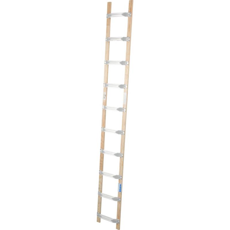 Krause Dachleiter 10 Sprossen 280 cm x 40 cm x 7 cm Alu-Holz von KRAUSE