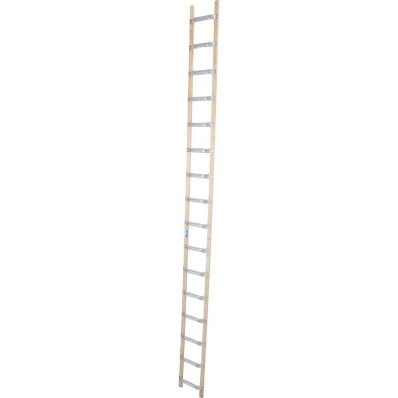 Krause Dachleiter 16 Sprossen 450 cm x 40 cm x 7 cm Alu-Holz von KRAUSE