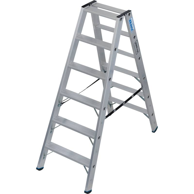 Krause Doppelleiter 'Stabilo' aluminium 2 x 6 Stufen, Standhöhe 95 cm von KRAUSE