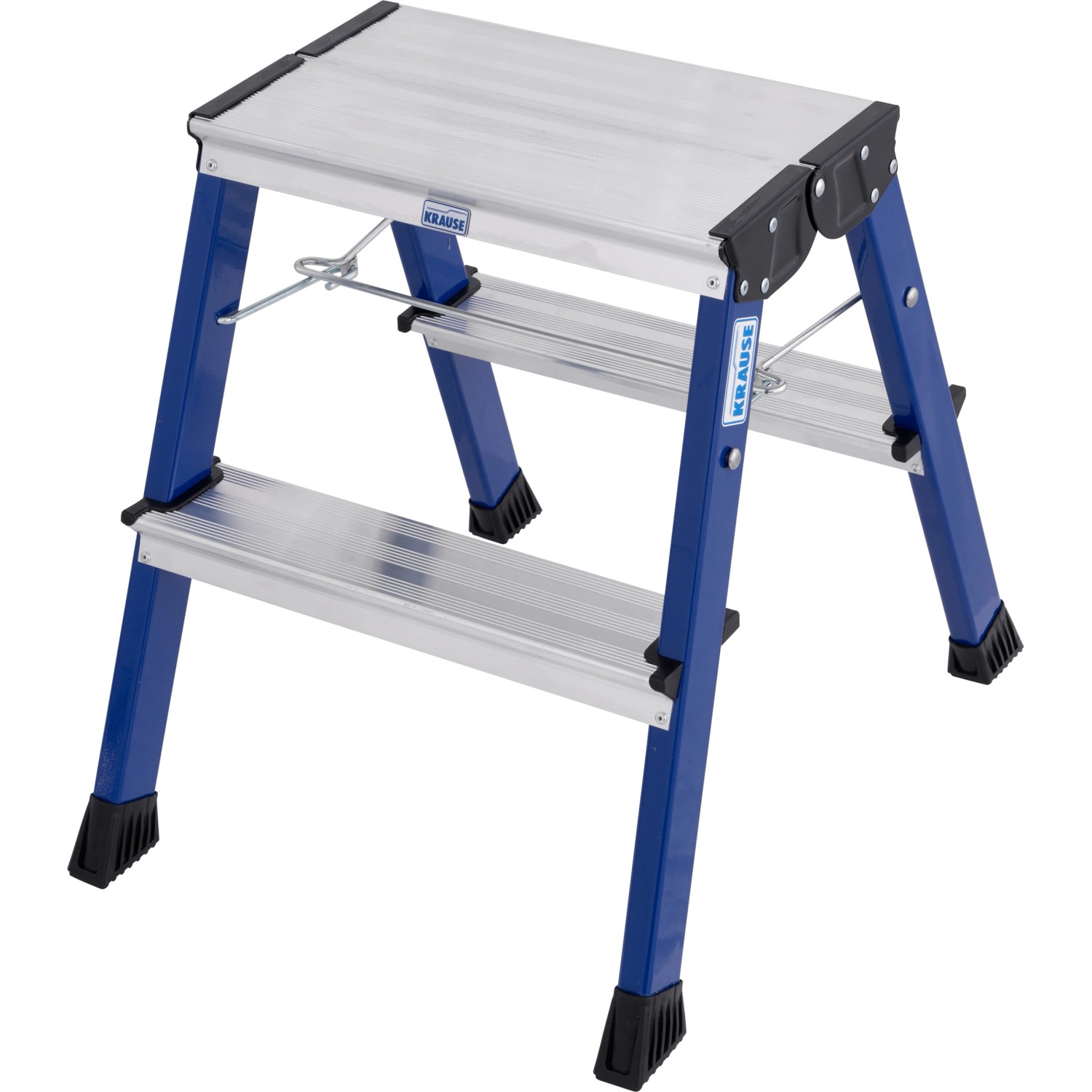 Krause Klapptritt Rolly Fahrbar 2 x 2 Stufen 45 cm x 40 cm x 50 cm Blau Krause Klapptritt Rolly Fahrbar 2 x 2 Stufen 45 cm x 40 cm x 50 cm Blau von KRAUSE