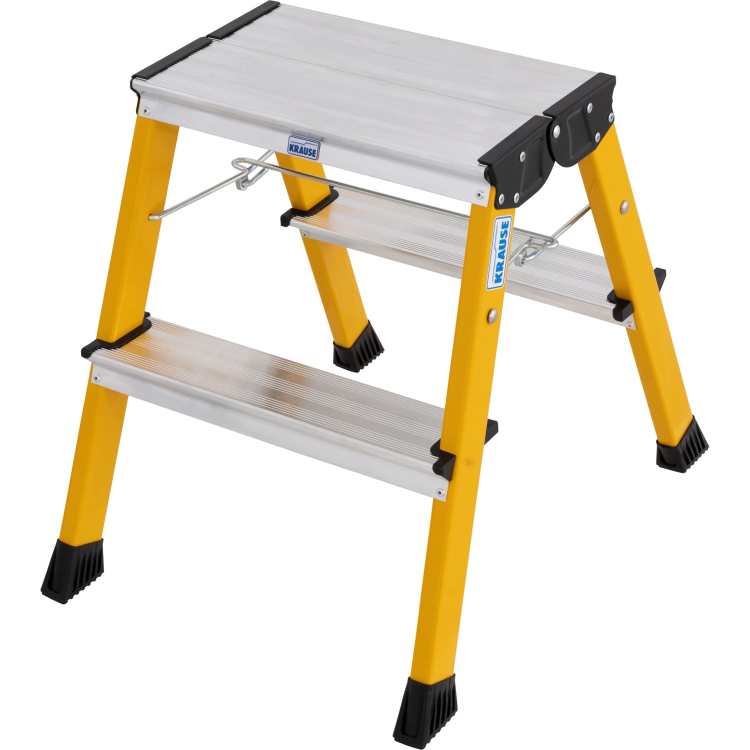Krause Klapptritt Rolly Fahrbar 2 x 2 Stufen 45 cm x 40 cm x 50 cm Gelb Krause Klapptritt Rolly Fahrbar 2 x 2 Stufen 45 cm x 40 cm x 50 cm Gelb von KRAUSE