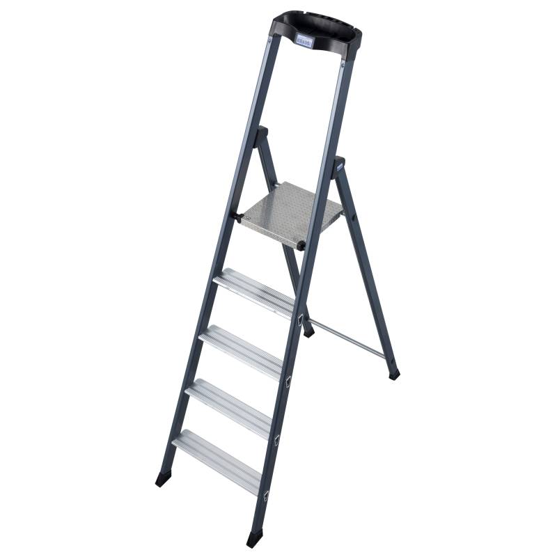 Krause Stehleiter 'SePro S' 1 x 5 Stufen eloxiert von KRAUSE