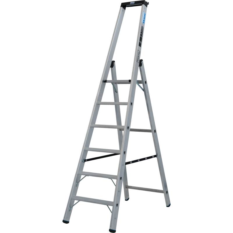 Krause Stehleiter 'Stabilo' aluminium 6 Stufen, Standhöhe 140 cm von KRAUSE