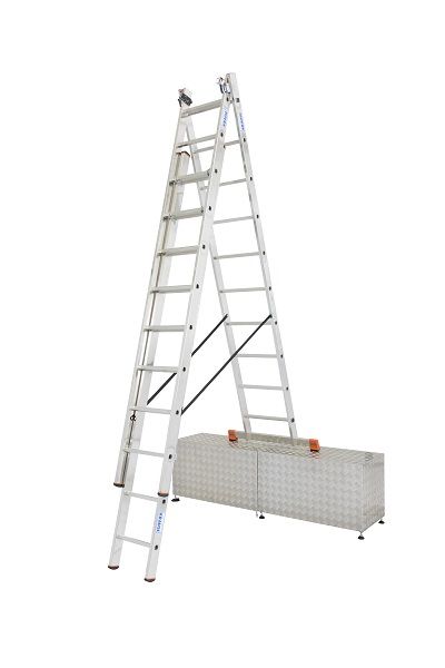 Krause Aluminium-Vielzweckleiter CORDA Globus mit Treppenfunktion 7 m von KRAUSE