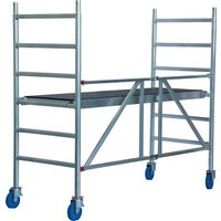 Krause 720009 STABILO Professional Aluminium Gerüst fahrbar Arbeitshöhe (max.): 3m Silber 49.4kg von KRAUSE