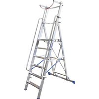 Krause Stabilo® Professional 127549 Aluminium Stufen-Stehleiter Arbeitshöhe (max.): 4.35m Silber 2 von KRAUSE