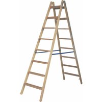 Krause - stabilo Holz Stufen/Sprossen DoppelLeiter 2x8 von KRAUSE