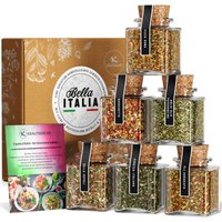 Krautberger - bio Italien Geschenkbox Bella Italia i 6 italienische Kräuter & Gewürze Geschenk Premium Box Weihnachtsgeschenk i Geschenkset Italien von KRAUTBERGER
