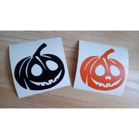 Satz Von 2 | Größe 6" - 12" Halloween Kürbisse Vinyl Aufkleber, Abziehbilder von KRCustomDesignDecals