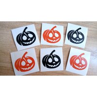 Satz Von 6 Halloween Kürbisse Vinyl-Aufkleber, Kürbis-Aufkleber von KRCustomDesignDecals