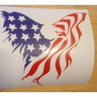 Usa-Adler-Flagge Aufkleberbogen, Adler-Usa-Flagge, Aufkleber Für Auto-Aufkleber, Usa Flagge, Fenster-Aufkleber, Yeti, Tablet-Aufkleber von KRCustomDesignDecals