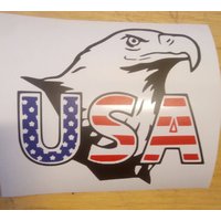 Usa-Adler-Flagge Aufkleberbogen, Adler-Usa-Flagge, Aufkleber Für Auto-Aufkleber, Usa Flagge, Fenster-Aufkleber, Yeti, Tablet-Aufkleber von KRCustomDesignDecals