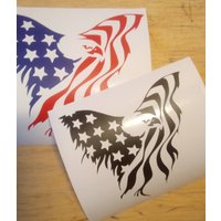 Usa-Adler-Flagge Aufkleberbogen, Adler-Usa-Flagge, Aufkleber Für Auto-Aufkleber, Usa Flagge, Fenster-Aufkleber, Yeti, Tablet-Aufkleber von KRCustomDesignDecals