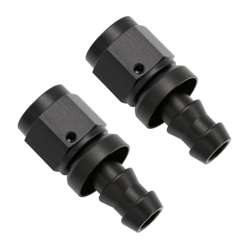 KRD PERFORMANCE 6AN Schlauchverschraubung, gerader Druckverschluss, Endadapter für Gummi-Kraftstoffleitung, Schwarz, 2 Stück KRD PERFORMANCE 6AN Schlauchverschraubung, gerader Druckverschluss, Endadapter für Gummi-Kraftstoffleitung, Schwarz, 2 Stück von KRD PERFORMANCE