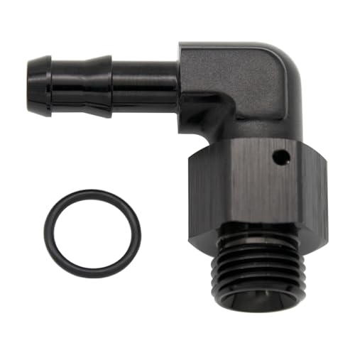 KRD PERFORMANCE 90-Grad-6 AN ORB-Stecker auf 7,9 mm Widerhaken, Schlauchverschraubung, Aluminium, Schwarz KRD PERFORMANCE 90-Grad-6 AN ORB-Stecker auf 7,9 mm Widerhaken, Schlauchverschraubung, Aluminium, Schwarz von KRD PERFORMANCE