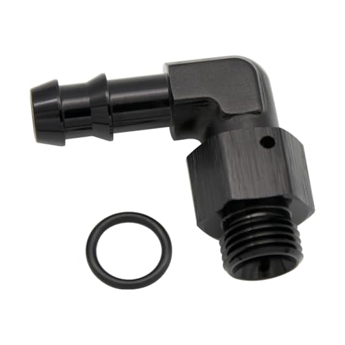 KRD PERFORMANCE 90 Grad -6 AN ORB Stecker auf 9,5 mm Widerhaken zum Aufstecken Schlauchverschraubung, Aluminium, Schwarz KRD PERFORMANCE 90 Grad -6 AN ORB Stecker auf 9,5 mm Widerhaken zum Aufstecken Schlauchverschraubung, Aluminium, Schwarz von KRD PERFORMANCE