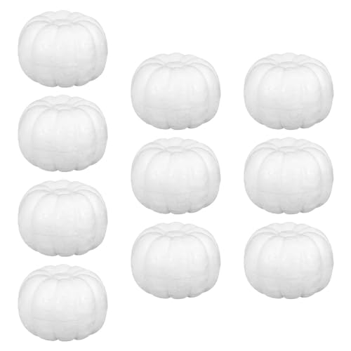KRDPMV 10 Schaumkürbisse, handgemachte Polystyrol-Kürbisse, Pflanzendekorationen, künstliche Kürbisse, Halloween-Handwerk, Herbst, 8 cm KRDPMV 10 Schaumkürbisse, handgemachte Polystyrol-Kürbisse, Pflanzendekorationen, künstliche Kürbisse, Halloween-Handwerk, Herbst, 8 cm von KRDPMV